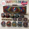 Grateful Dead 300-Piece Deluxe Poker Set in a metal carrying case with dancing bears, Steal Your Face, and poker chips.