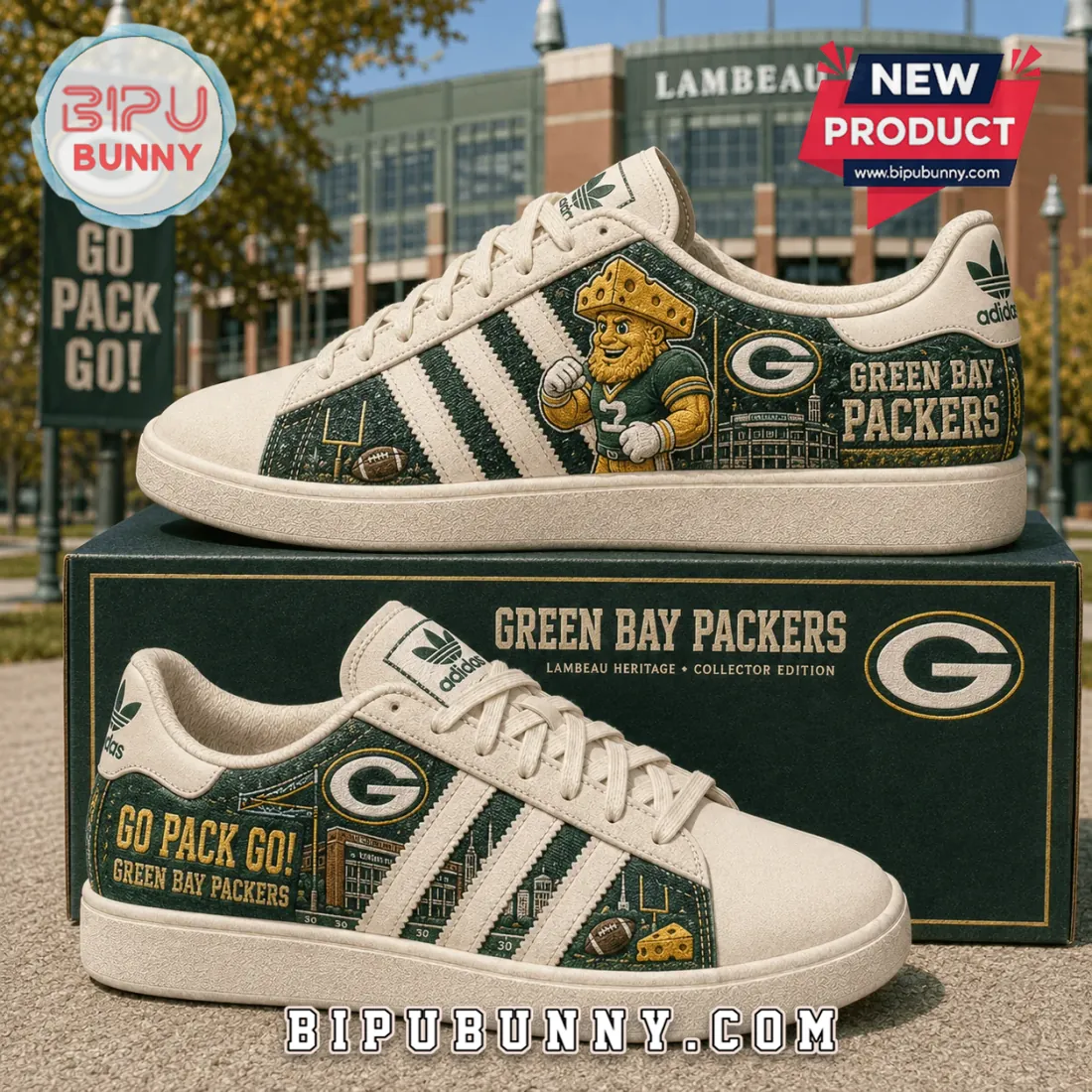Green Bay Packers Heritage Mascot Casual Shoes Green Bay Packers Heritage Mascot Casual Shoes