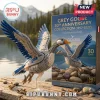 Grey Goose 30th Anniversary Building Brick Set featuring a constructed goose model beside its branded retail display box.