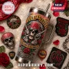 Guns N' Roses Welcome To The Jungle 40oz tumbler featuring a skull with a bandana, revolvers, and roses on a steel base.