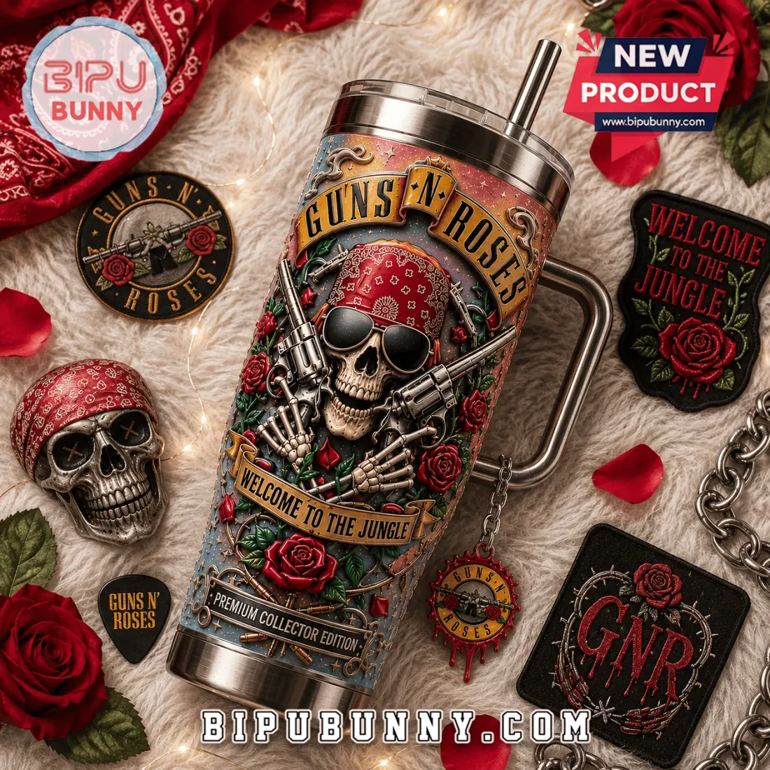 Guns N’ Roses Welcome To The Jungle 40oz Tumbler Guns N’ Roses Welcome To The Jungle 40oz Tumbler