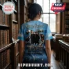 Harry Potter 25 Years of Magic Limited Edition Shirt featuring character stills, golden text, and a blue library background.