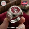 Harry Potter Gryffindor 25th Anniversary Engraved Ring featuring a red crest, silver finish, and custom house lettering.