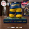 Hello Kitty x Los Angeles Rams Acrylic Plaque featuring a character in team blue and yellow uniform on a field-style base.
