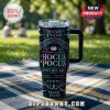 Hocus Pocus Sanderson Sisters Halloween Stanley Tumbler with a black finish, cauldron graphic, and potion-themed text.