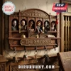 Horror movie character wooden key rack featuring six iconic film villains, individual room numbers, and metal key hooks.