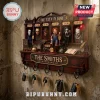 Horror Movie Character Wooden Key Rack featuring iconic villains, room numbers, and metal hooks on a dark mahogany base.