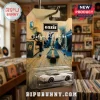 Hot Wheels Oasis Definitely Maybe BMW 507 white diecast car in original blister packaging with album artwork background.