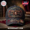 In Memory Of Tim Curry 1946 - 2026 Tribute Baseball Cap featuring a portrait, decorative red stones, and distressed fabric.