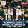 Indiana Fever Basketball Team Acrylic Christmas Ornament featuring team players and coach on a blue base with team text.