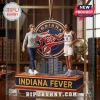 Indiana Fever Coach and Player Christmas Ornament featuring two figures fist-bumping before a team logo base.
