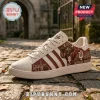 Indiana Hoosiers NCAA Mascot Casual Shoes in cream with crimson bison graphic, campus architecture, and iconic branding.