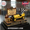 Indianapolis 500 1911 Marmon Wasp No. 32 collector brick set with a yellow race car, driver figure, trophy, and display base.