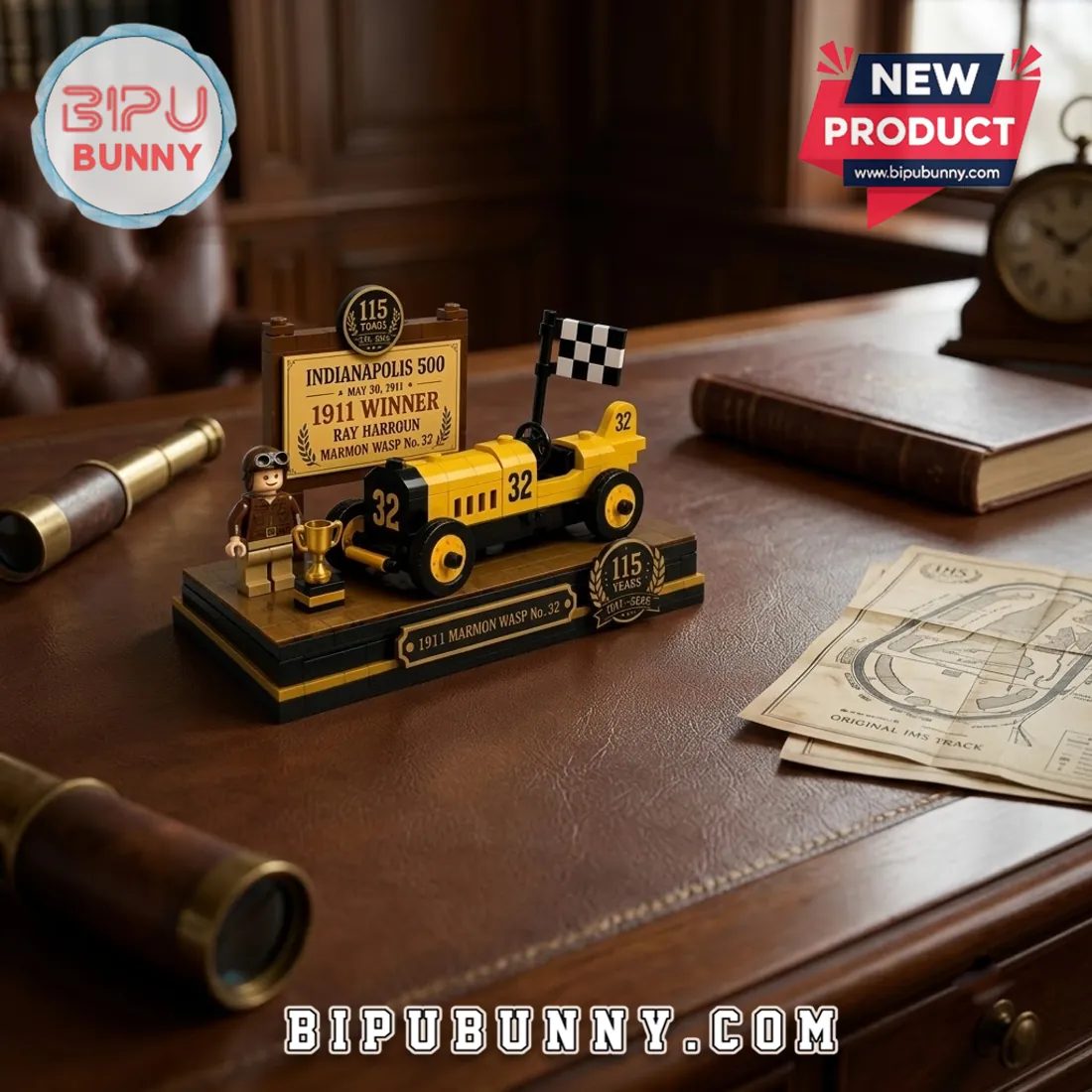 Indianapolis 500 1911 Marmon Wasp No. 32 Collector Brick Set Indianapolis 500 1911 Marmon Wasp No. 32 Collector Brick Set