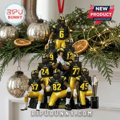 Iowa Hawkeyes 2026 Football Team Christmas Ornament