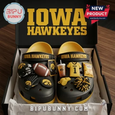 Iowa Hawkeyes NCAA Team Mascot Clogs With Charms