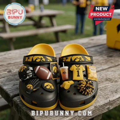 Iowa Hawkeyes NCAA Team Mascot Clogs With Charms