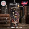 Jack and Sally Nightmare Before Christmas Stanley Tumbler 2026 featuring Halloweentown characters on a black background.