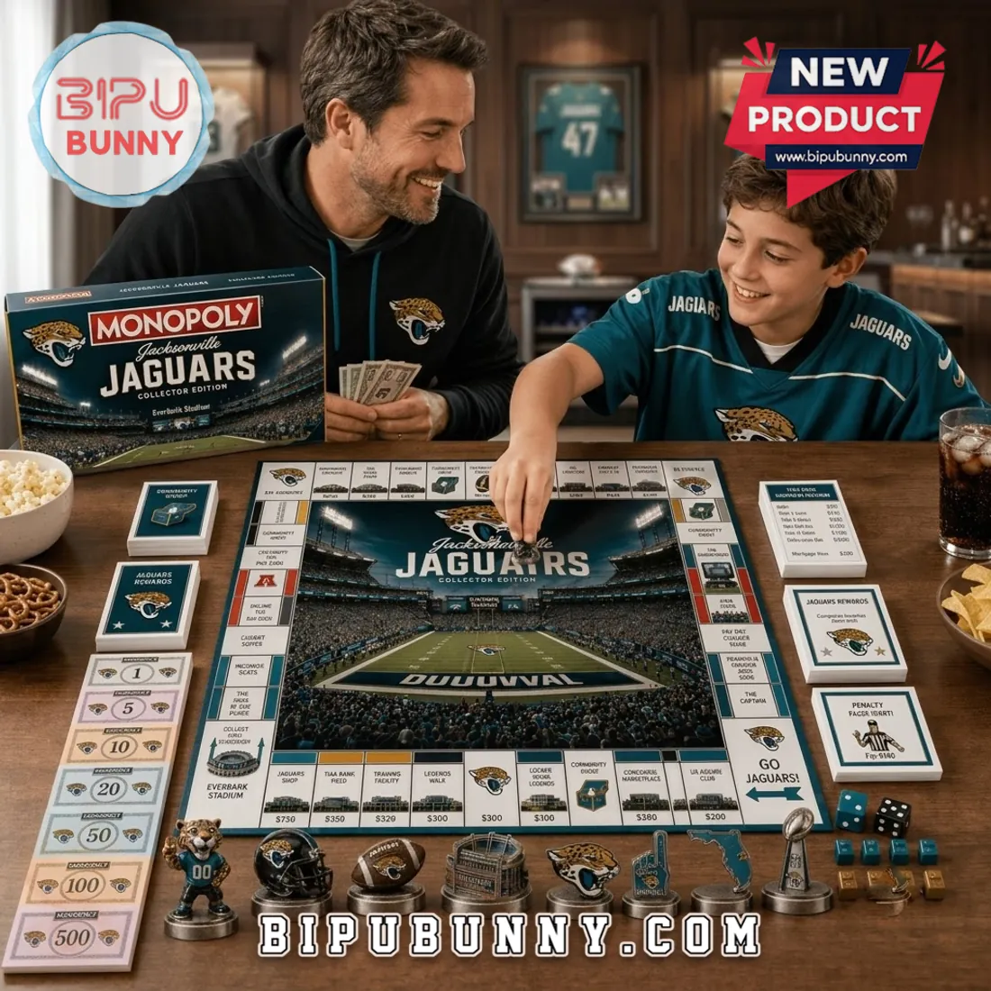 Jacksonville Jaguars Monopoly Collector Edition Board Game Jacksonville Jaguars Monopoly Collector Edition Board Game