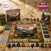 Jeep Monopoly Collector Edition board game set featuring branded game board, miniature off-road vehicles, and custom tokens.