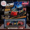 Jeff Gordon Brickyard 400 Winner Chevrolet Lumina diecast car in blue, red, and yellow livery inside retail packaging.
