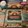 Jimmy Buffett Monopoly Limited Edition Board Game with tropical imagery, branded money, custom playing cards, and game pieces.