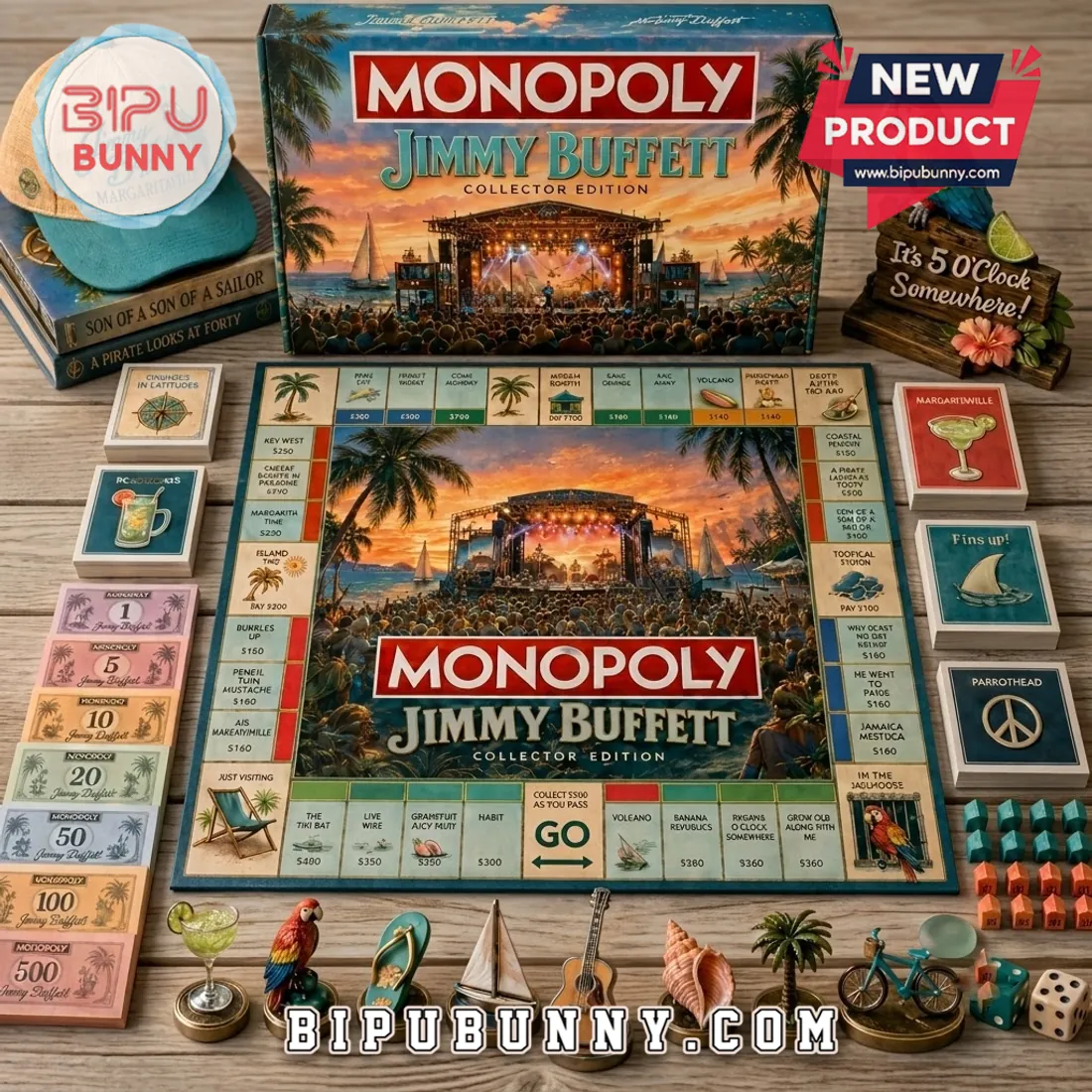 Jimmy Buffett Monopoly Limited Edition Board Game Jimmy Buffett Monopoly Limited Edition Board Game