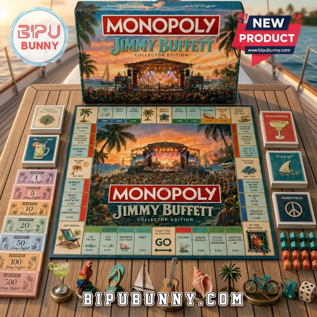 Jimmy Buffett Monopoly Limited Edition Board Game Jimmy Buffett Monopoly Limited Edition Board Game
