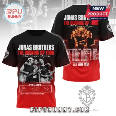 Jonas Brothers The Burning Up Tour Anniversary Shirt