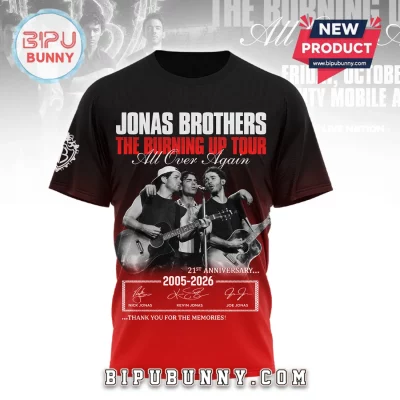 Jonas Brothers The Burning Up Tour Anniversary Shirt