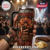 Jonas Brothers The Burning Up Tour Stanley Tumbler 40oz featuring band portraits, flames, guitars, and a concert backdrop.