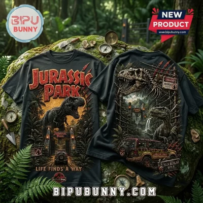 Jurassic Park Life Finds A Way Black Shirt