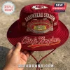 Kansas City Chiefs Arrowhead Stadium Red Boonie Hat featuring embroidered stadium graphics and Chiefs Kingdom text.