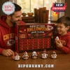 Kansas City Chiefs Halloween 24-Piece Advent Calendar with red and gold NFL team branding and miniature collectible figures.