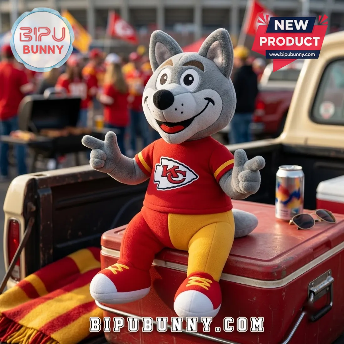 Kansas City Chiefs Wolf Mascot Plush Toy Kansas City Chiefs Wolf Mascot Plush Toy