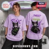 Kuromi Monster Energy Kawaii Goth T-Shirt in pastel lavender with purple ink graphic featuring the character on an energy can.