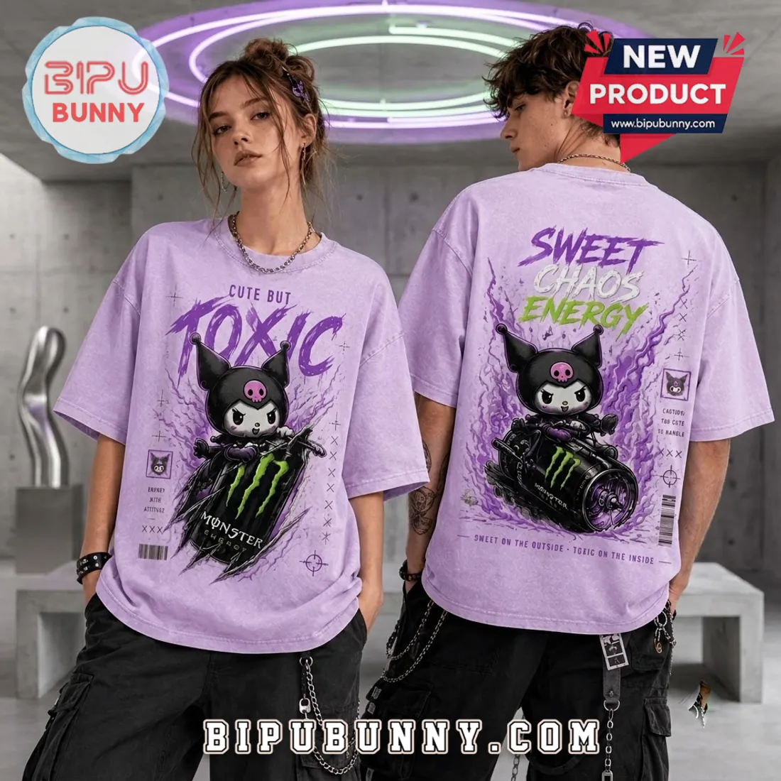 Kuromi Monster Energy Kawaii Goth T-Shirt Kuromi Monster Energy Kawaii Goth T-Shirt