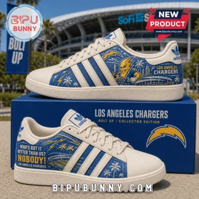 Los Angeles Chargers Adidas Lace Casual Sneakers Los Angeles Chargers Adidas Lace Casual Sneakers