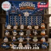 Los Angeles Dodgers Halloween 24-Day Figurine Advent Calendar featuring miniature ghost figures in team jerseys and costumes.