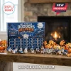 Los Angeles Dodgers Halloween 24-Day Figurine Advent Calendar with numbered boxes and team-themed ghost collectibles on a table.