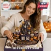 LSU Tigers Halloween Countdown Calendar featuring a tiger mascot, haunted house, and numbered blocks in a gift box.