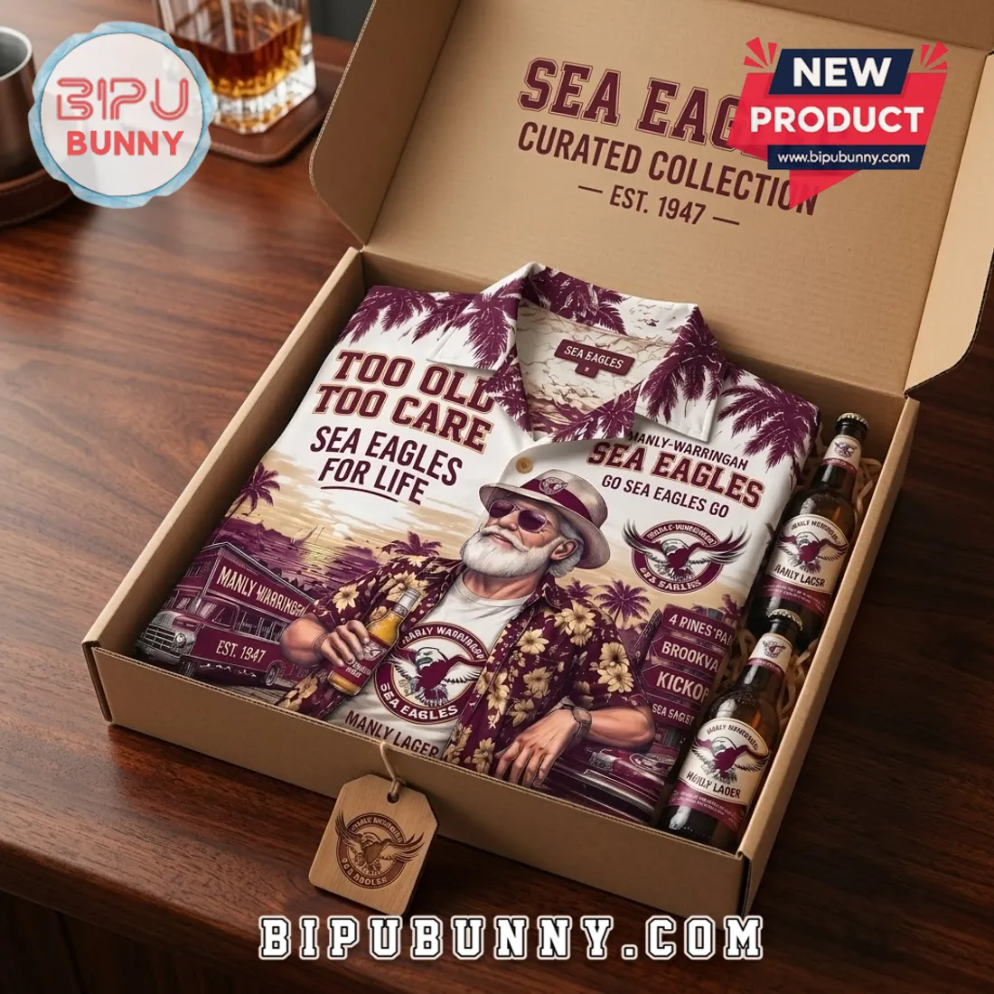 Manly-Warringah Sea Eagles Maroon Hawaiian Shirt Manly-Warringah Sea Eagles Maroon Hawaiian Shirt