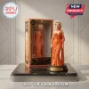 Marilyn Monroe 100th Anniversary Vinyl Figure wearing an orange gown standing next to its branded display box on a base.