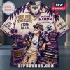 Melbourne Storm Purple Pride Hawaiian shirt featuring palm trees, vintage truck graphics, and team slogans in cream and purple.