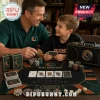 Miami Hurricanes 300-Piece Deluxe Collector Poker Set with team-branded chips, playing cards, and a black felt gaming mat.