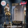 Michael Jackson Golden Era Dangerous Tour vinyl figure in a metallic gold and silver costume standing on a display base.