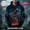 Michael Jackson Thriller Zombie Pullover Hoodie featuring MJ in a red jacket holding a vinyl record in a dark graveyard.
