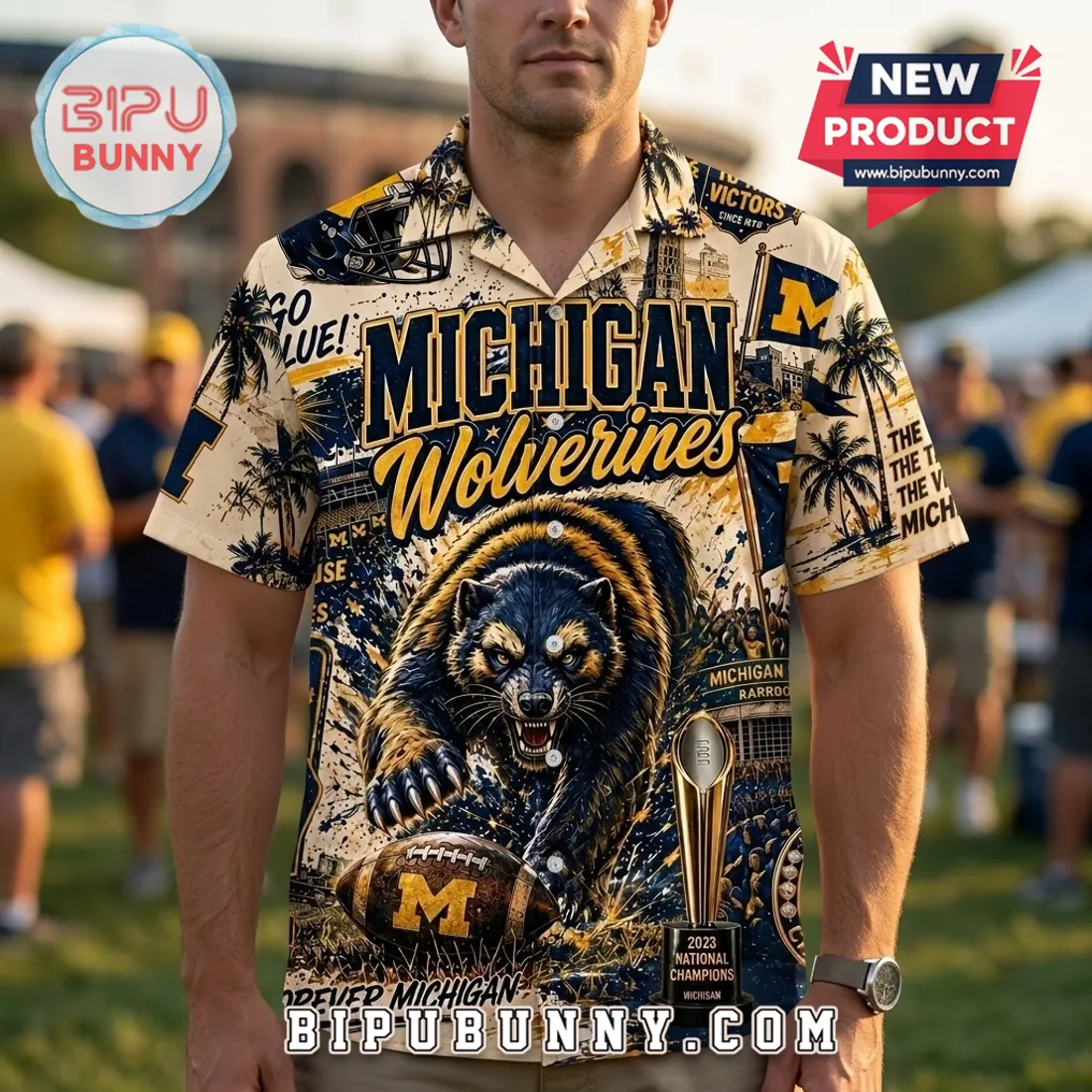 Michigan Wolverines National Champions Hawaiian Shirt Michigan Wolverines National Champions Hawaiian Shirt