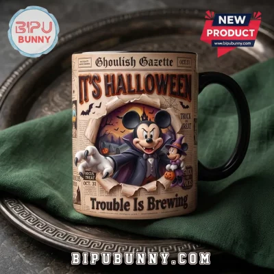 Mickey and Minnie Mouse Halloween Ceramic Mug