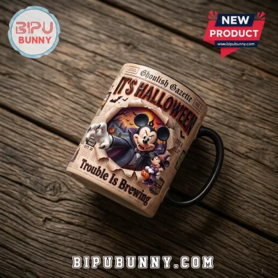 Mickey and Minnie Mouse Halloween Ceramic Mug